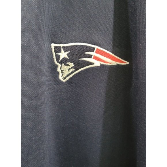 NFL Reebok New England Patriots 1/4 Zip Blue Heavy Pullover Jacket Men 3XL - Picture 2 of 12